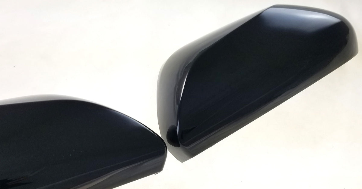 MC6295BLK 18-21 Toyota Camry 2 PCS No Turn Signal Top Gloss Black Tape-on Mirror Cover Chrome Delete Kit