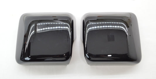 MC6296BLK 20-22 Jeep Gladiator JL 2 PCS No Turn Signal Full Gloss Black Tape-on Mirror Cover Chrome Delete Kit