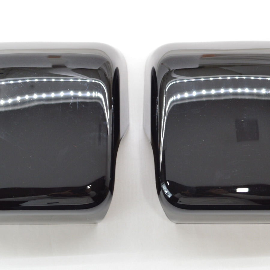 MC6296BLK 20-22 Jeep Gladiator JL 2 PCS No Turn Signal Full Gloss Black Tape-on Mirror Cover Chrome Delete Kit