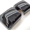 MC6296BLK 20-22 Jeep Gladiator JL 2 PCS No Turn Signal Full Gloss Black Tape-on Mirror Cover Chrome Delete Kit