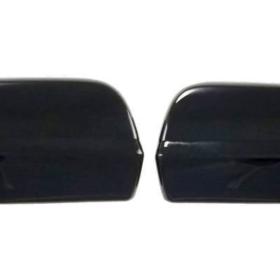 MC6297BLK 17-22 Nissan Titan 2 PCS No Turn Signal Top Gloss Black Tape-on Mirror Cover Chrome Delete Kit