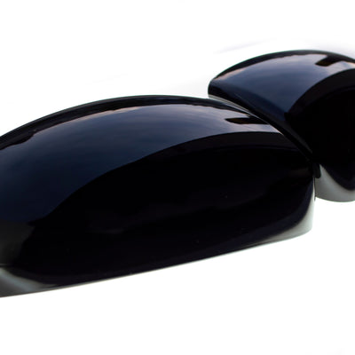 MC6300BLK 16-21 Hyundai Tucson 2 PCS No Turn Signal Top Gloss Black Tape-on Mirror Cover Chrome Delete Kit