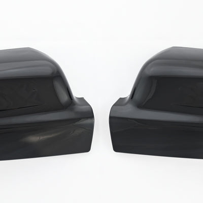 MC6303BLK 19-22 Ram 1500 2 PCS No Turn Signal Top Gloss Black Tape-on Mirror Cover Chrome Delete Kit