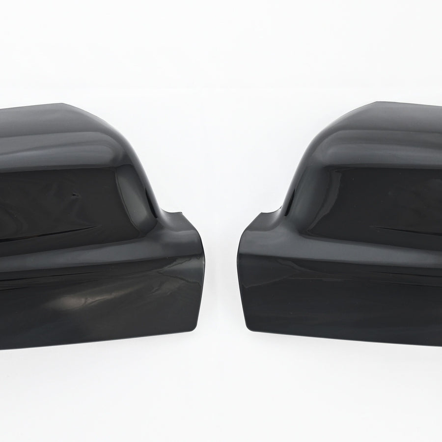 MC6303BLK 19-22 Ram 1500 2 PCS No Turn Signal Top Gloss Black Tape-on Mirror Cover Chrome Delete Kit