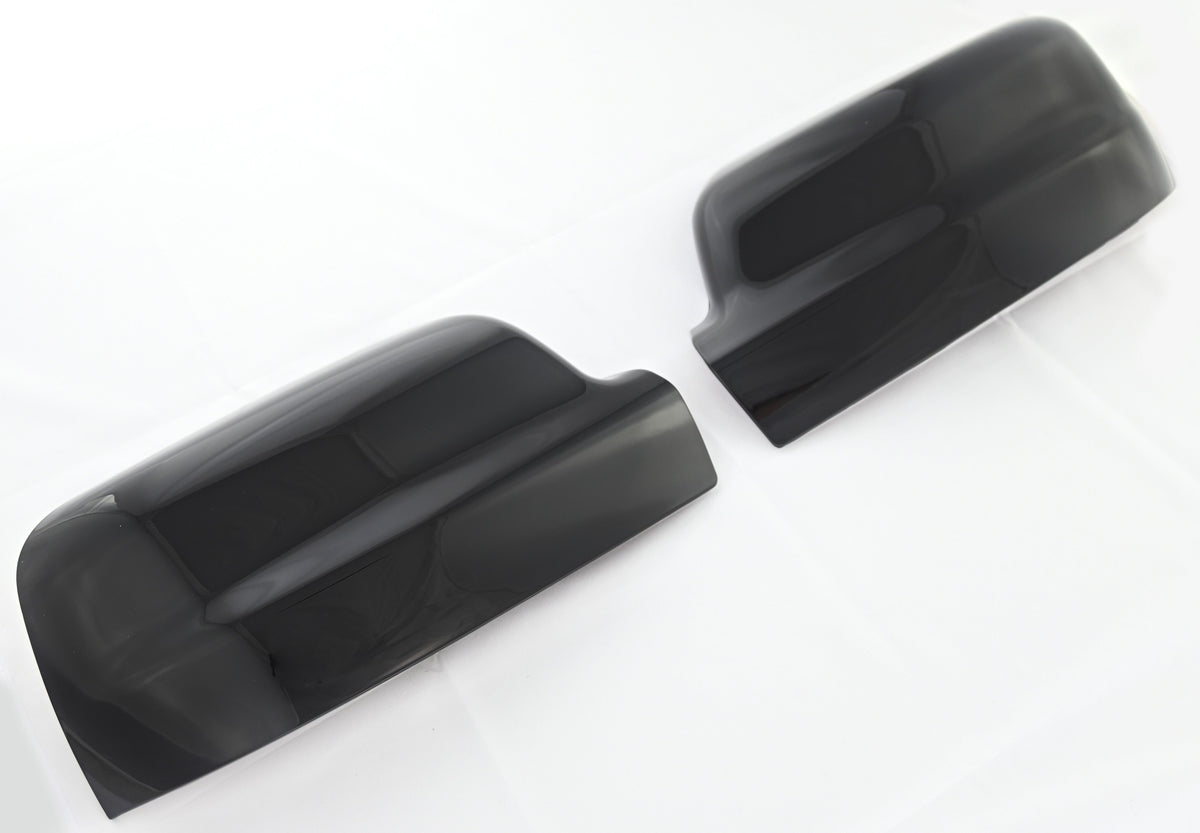 MC6303BLK 19-22 Ram 1500 2 PCS No Turn Signal Top Gloss Black Tape-on Mirror Cover Chrome Delete Kit