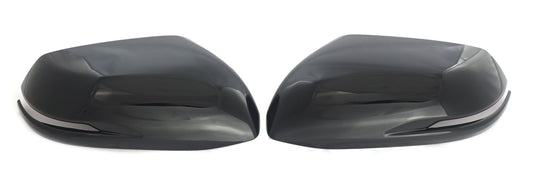 MC6304BLK 17-22 Honda CR-V 2 PCS With Turn Signal Top Gloss Black Tape-on Mirror Cover Chrome Delete Kit