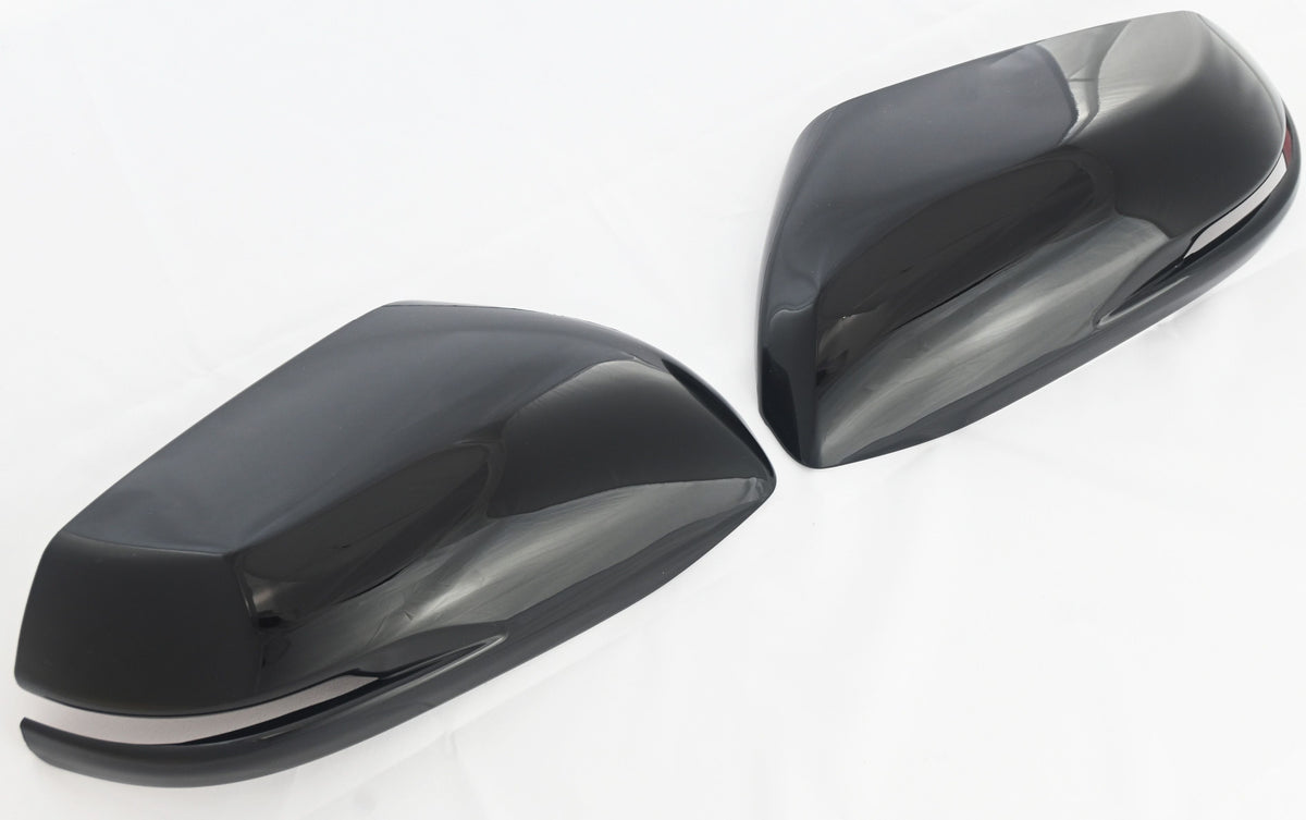 MC6304BLK 17-22 Honda CR-V 2 PCS With Turn Signal Top Gloss Black Tape-on Mirror Cover Chrome Delete Kit