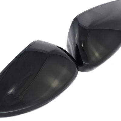 MC6305BLK 20-22 Ford Escape 2 PCS With Turn Signal Top Gloss Black Replacement Mirror Cover Chrome Delete Kit