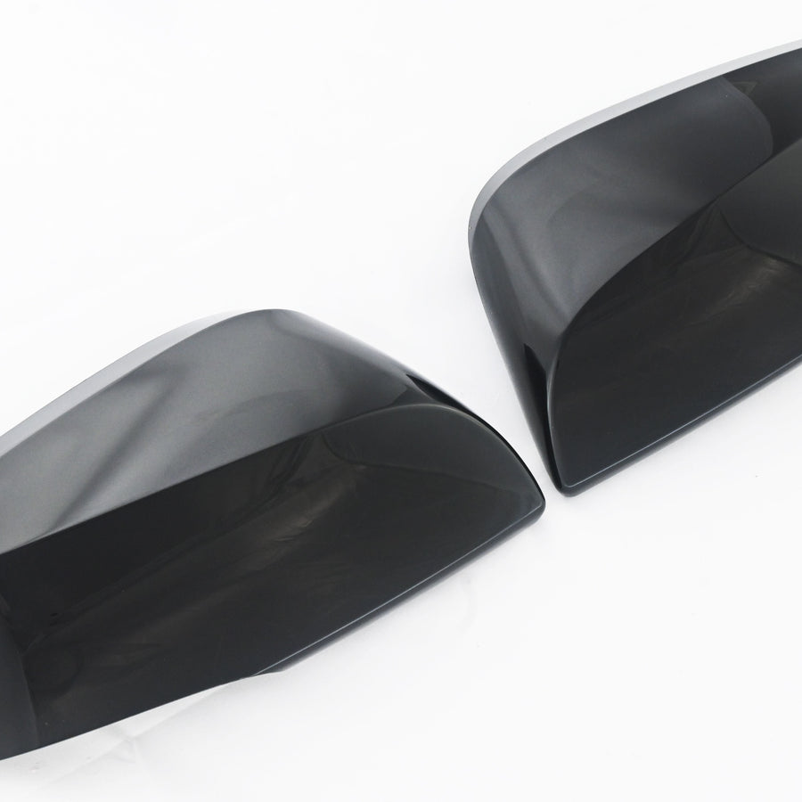MC6307BLK 21-22 Toyota Venza 2 PCS With Turn Signal Top Gloss Black Replacement Mirror Cover Chrome Delete Kit