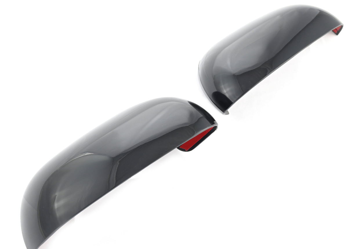 MC6310BLK 20-22 Kia Soul 2 PCS No Turn Signal Top Gloss Black Tape-on Mirror Cover Chrome Delete Kit