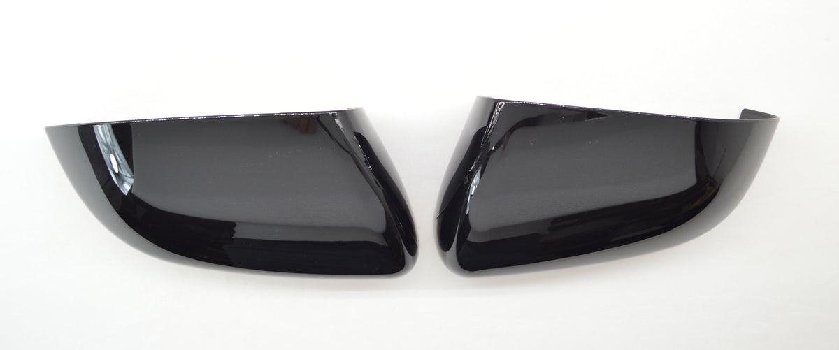 MC6313BLK 20-22 Ford Explorer 2 PCS No Turn Signal Top Gloss Black Tape-on Mirror Cover Chrome Delete Kit