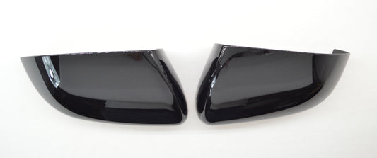 MC6313BLK 20-22 Ford Explorer 2 PCS No Turn Signal Top Gloss Black Tape-on Mirror Cover Chrome Delete Kit