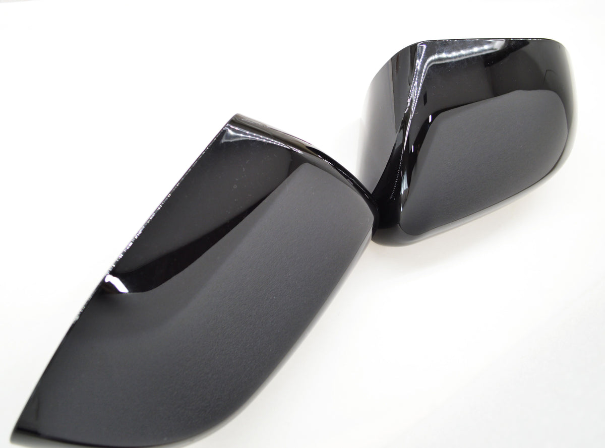 MC6313BLK 20-22 Ford Explorer 2 PCS No Turn Signal Top Gloss Black Tape-on Mirror Cover Chrome Delete Kit