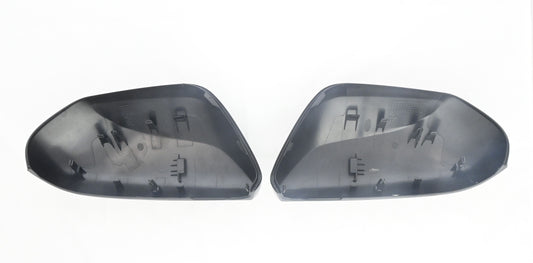 MC6317BLK 17-21 Toyota Prius, 19-21 Toyota Camry 2 PCS No Turn Signal Top Gloss Black Replacement Mirror Cover Chrome Delete Kit