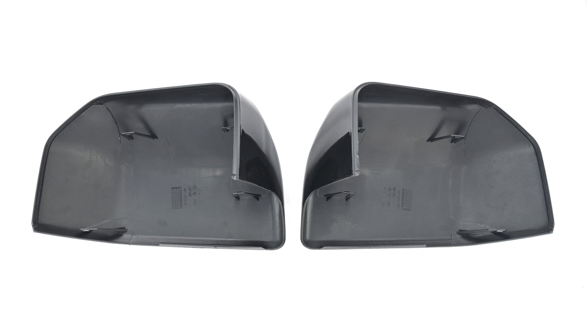 MC6323BLK 15-20 Ford F-150 2 PCS Top Gloss Black Replacement Mirror Cover Chrome Delete Kit