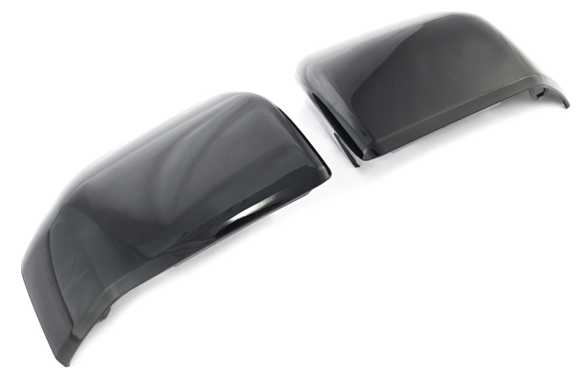 MC6323BLK 15-20 Ford F-150 2 PCS Top Gloss Black Replacement Mirror Cover Chrome Delete Kit
