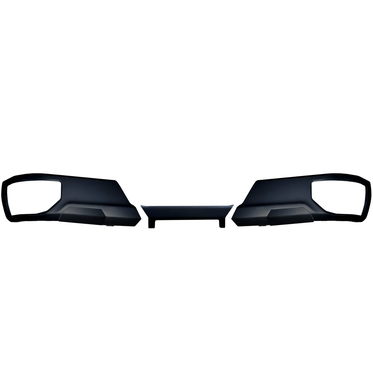 2019-2024 Silverado/Sierra Rear Bumper Covers in Paintable ABS No Sensors No Cut-Outs - chrome delete kit