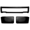 Matte Black 2015-2017 Ford F-150 Front Bumper Covers without fog lamp cutouts, Chrome Delete Kit