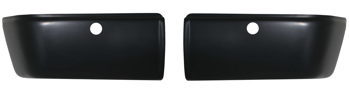 Paintable ABS rear bumper cover for 2007-2013 Chevy Silverado/GMC Sierra, with parking sensor hole cutouts, customizable.