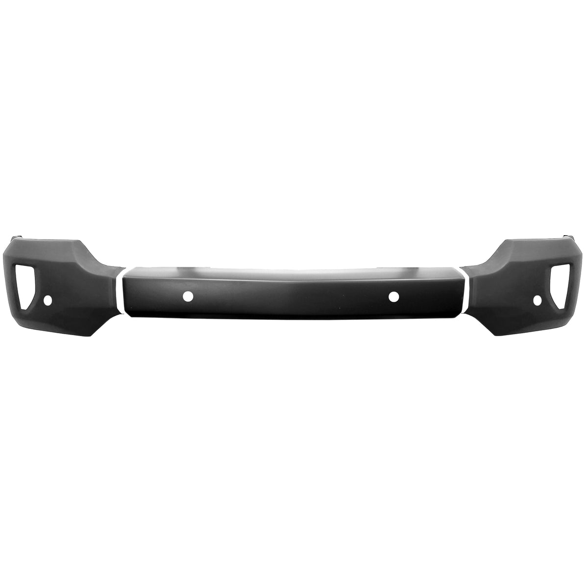 Paintable front BumperShellz for 2016-2018 Chevy Silverado 1500, with parking sensors and fog lamps, customizable