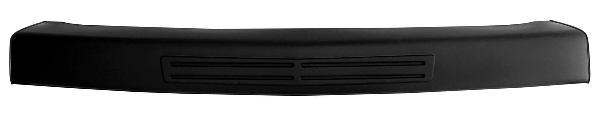 Paintable ABS front bumper cover for 2007-2013 Chevy Silverado, Chrome Delete BumperShellz, no air intake cutouts, customizable for painting.