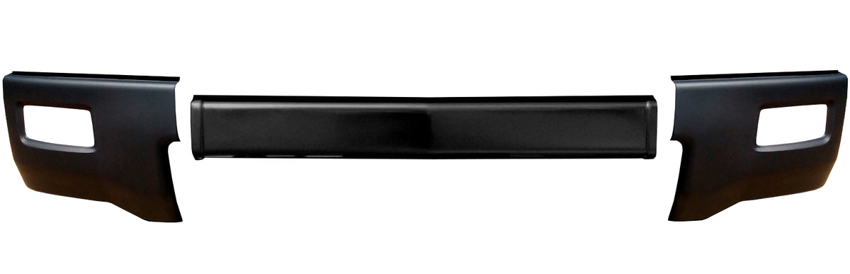 2014-2015 Chevy Silverado 1500 - Front BUMPERSHELLZ™ with fog lamp cut outs, paintable ABS chrome delete kit
