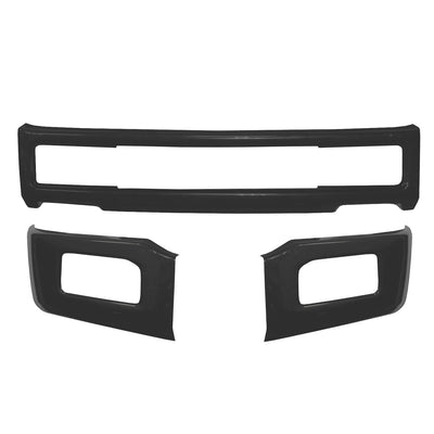 Paintable ABS front bumper for 2018-2020 Ford F150, with fog lamps and no tow hook cutouts, ready for painting