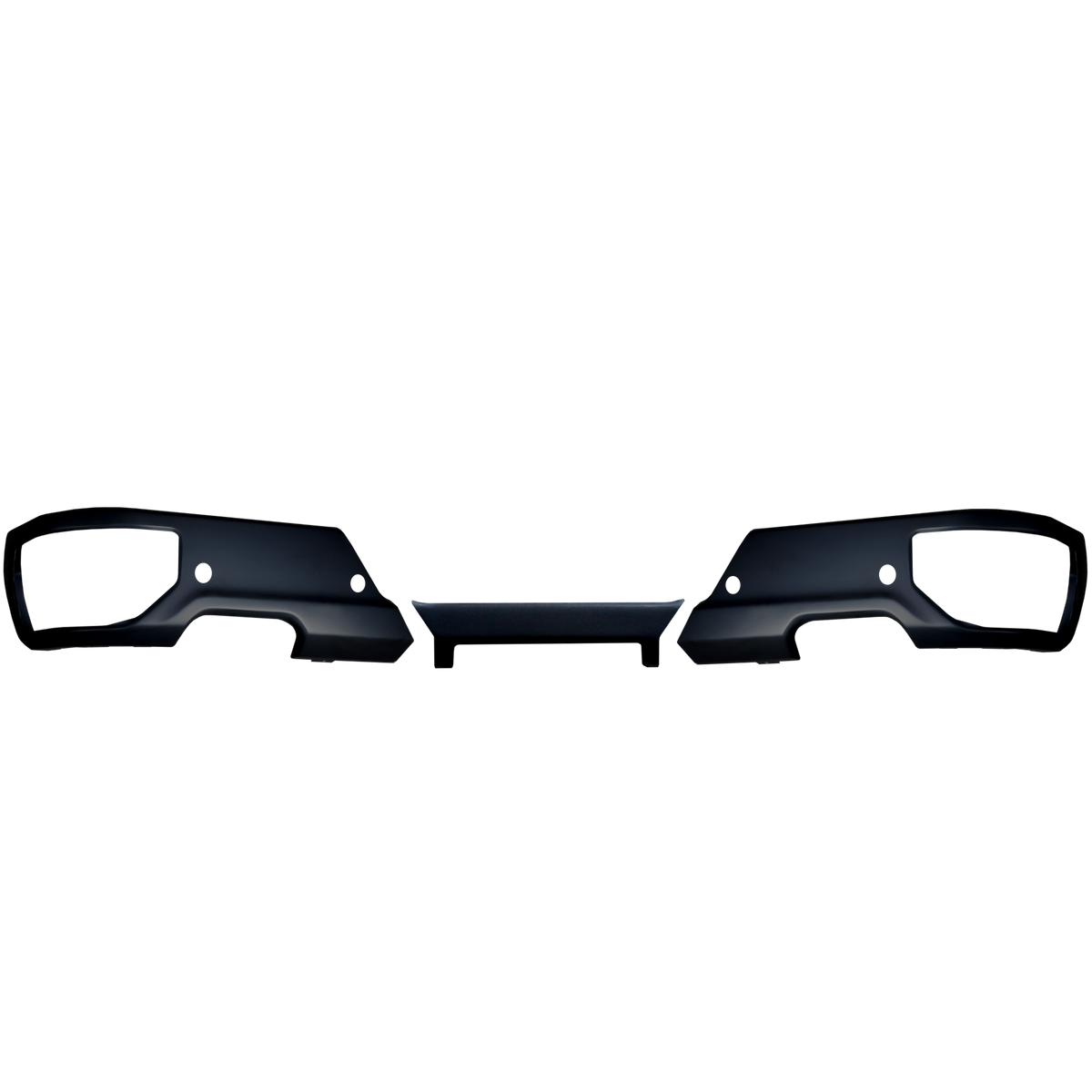 Paintable Rear Bumper Covers for the GMC Sierra and Chevy Silverado 2019-2024, ready for paint, chrome delete kit 