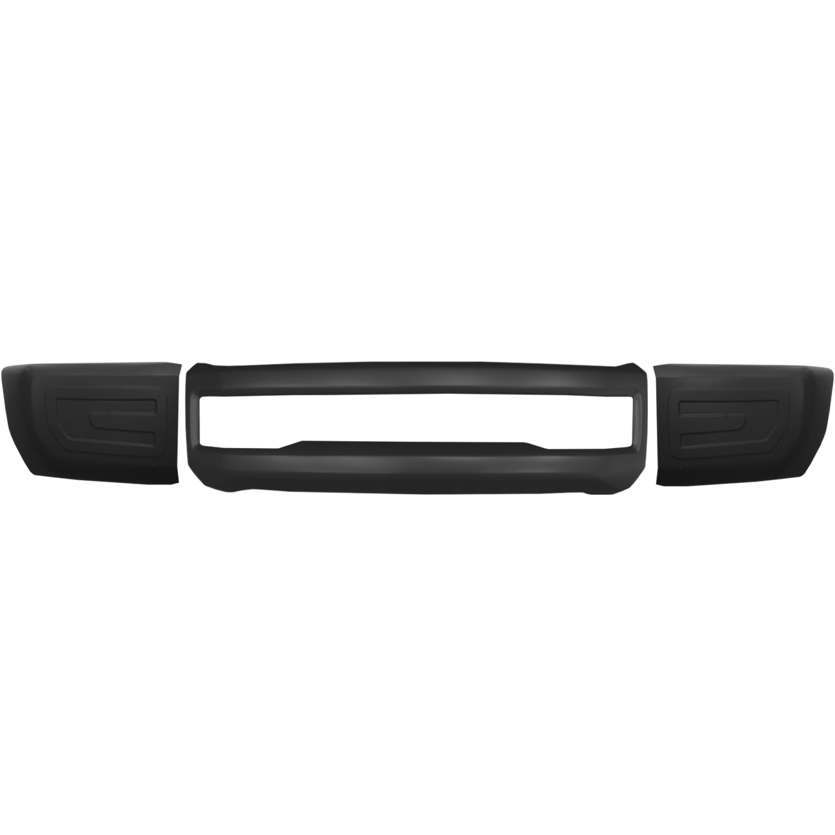 Paintable Bumper Covers for  2017-2019 Ford F250 or F350 without fog lamp cut outs, chrome delete kit