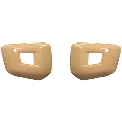 Quicksand (Color Code: 4V6) BumperShellz Front Bumper Overlays for 2014-2021 Toyota Tundra, Chrome Delete Kit, With Sensor Holes 