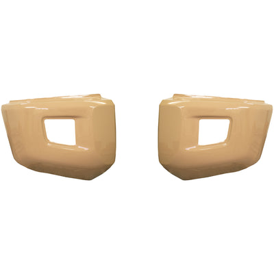 Quicksand (Color Code: 4V6) BumperShellz Front Bumper Overlays for 2014-2021 Toyota Tundra, Chrome Delete Kit, Without Sensor Holes 