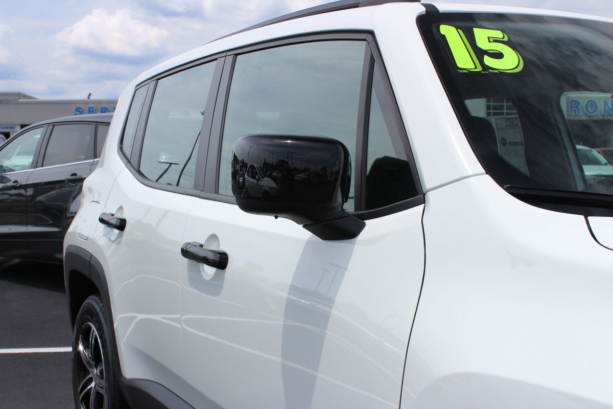 DH6272BLK 15-22 Jeep Renegade W/ or W/O Smart Key 10 PCS Gloss Black Tape-on Door Handle Cover Chrome Delete Kit