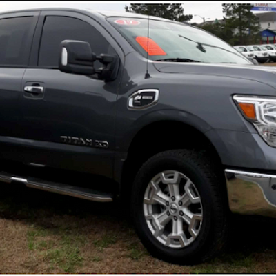 MC6228BLK 16-22 Nissan Titan XD Tow-style 2 PCS With Turn Signal Top Gloss Black Tape-on Mirror Cover Chrome Delete Kit