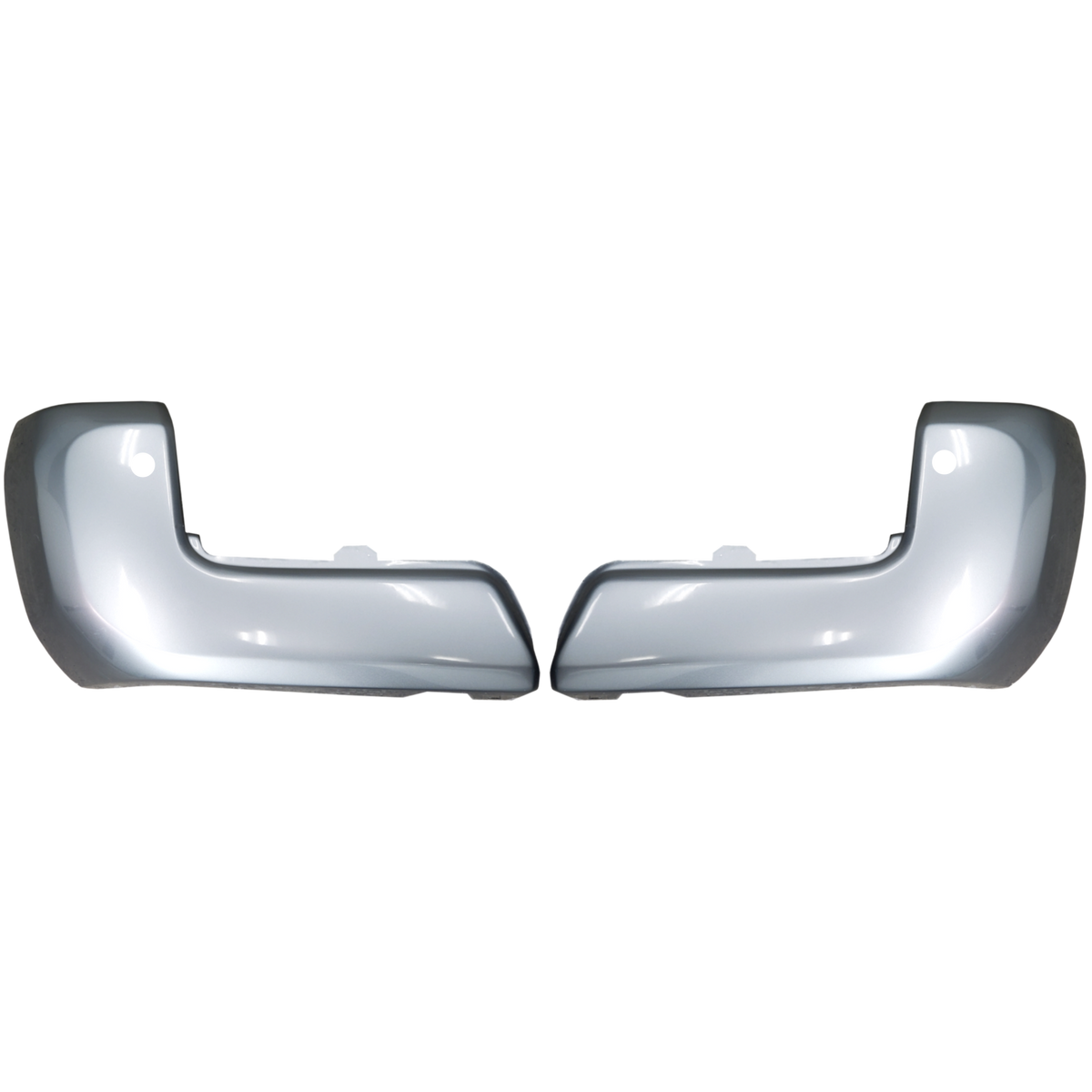 Silver Sky rear bumper cover for 2016-2023 Toyota Tacoma, featuring parking sensor cutouts.