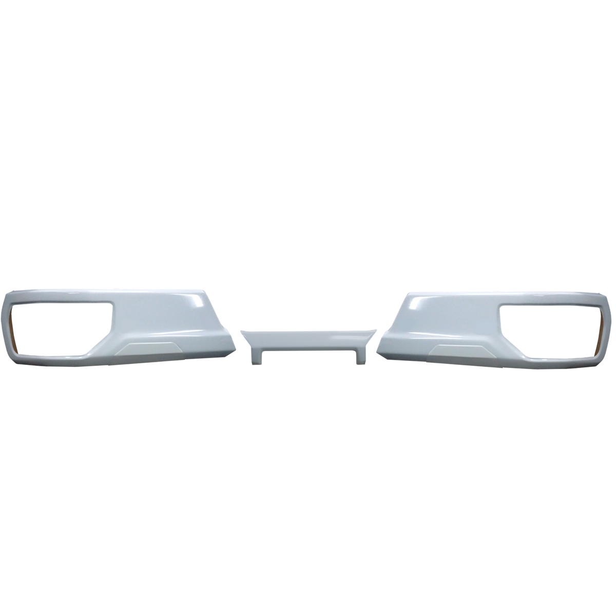 Summit White 2019-2024 Silverado/Sierra Rear Bumper Covers without parking Sensors and No exhaust Cut-Outs