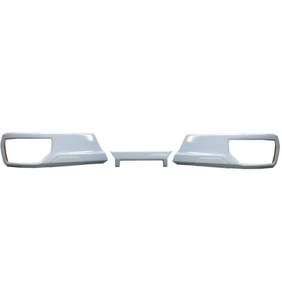 Summit White 2019-2024 Silverado/Sierra Rear Bumper Covers without parking Sensors and No exhaust Cut-Outs