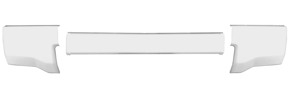 summit white 2014-2015 Chevy Silverado 1500 - Front BUMPERSHELLZ™ by ecoological- chrome delete kit