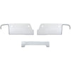 Chevy Silverado and GMC Sierra Rear Bumper Covers in Summit/Olympic White with parking sensors - chrome delete kit