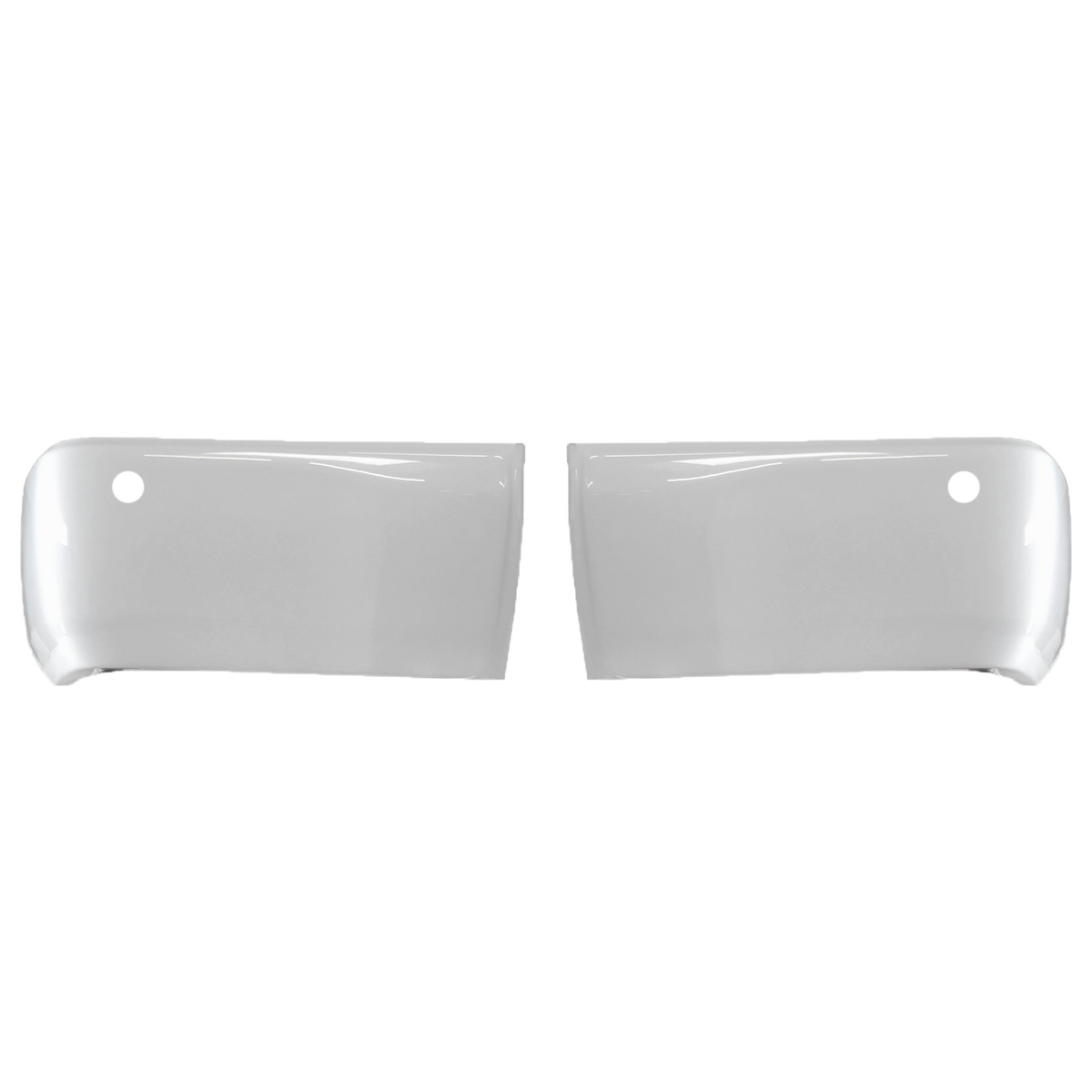 Super White II (Color Code: 040) BumperShellz Rear Bumper Overlays for 2014-2021 Toyota Tundra, With Sensor Holes