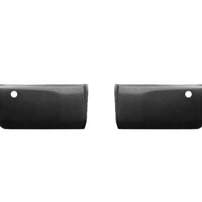 Textured Black TPO BumperShellz Rear Bumper Overlays for 2014-2021 Toyota Tundra, With Sensor Holes –