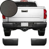 Textured Black TPO BumperShellz Rear Bumper Overlays for 2014-2021 Toyota Tundra, Without Sensor Holes