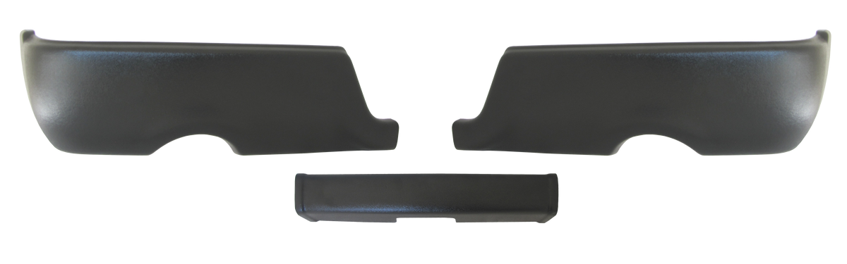 textured tpo 2009-2018 Ram - Rear BUMPERSHELLZ™ - Chrome Delete Truck Bumper Caps with dual exhaust