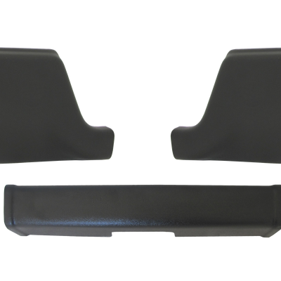 textured tpo 2009-2018 Ram - Rear BUMPERSHELLZ™ - Chrome Delete Truck Bumper Caps with dual exhaust