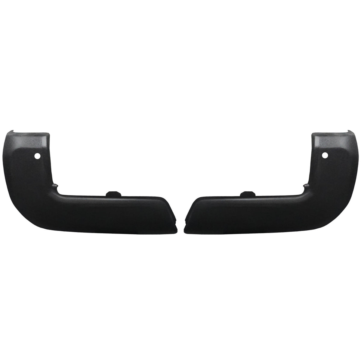 Textured TPO rear bumper cover for 2016-2023 Toyota Tacoma, rugged design with parking sensor cutouts.
