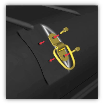 AeroBox Tie-Down Hooks (3) Chrome Delete Kit