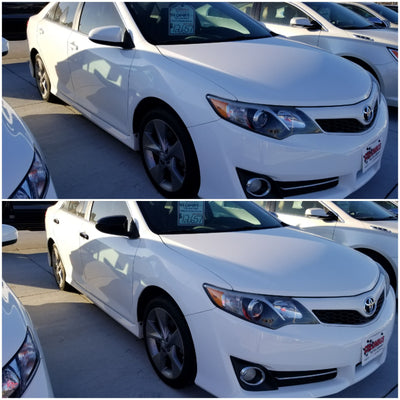 DH6196BLK 19-21 Subaru Forester Works over Keyless Sensors 8 PCS Gloss Black Tape-on Door Handle Cover Chrome Delete Kit