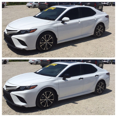 DH6284BLK 18-22 Toyota Camry Works over Keyless Sensors 4 PCS Gloss Black Snap-on W/Tape Door Handle Cover