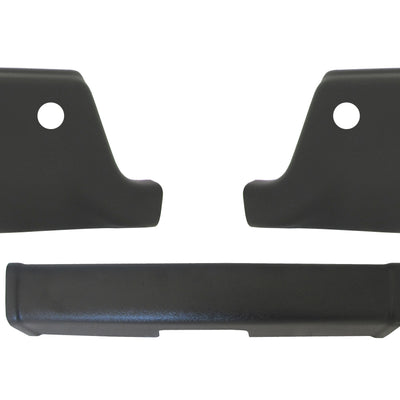 textured tpo 2009-2018 Ram - Rear BUMPERSHELLZ™ - Chrome Delete Truck Bumper Caps Chrome Delete Kit With reverse sensors Textured Black TPO Exhaust Cut-outs